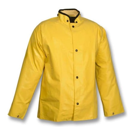Tingley Tingley J12207 Magnaprene Storm Fly Front Jacket, Yellow, Hood Snaps, 3XL J12207.3X